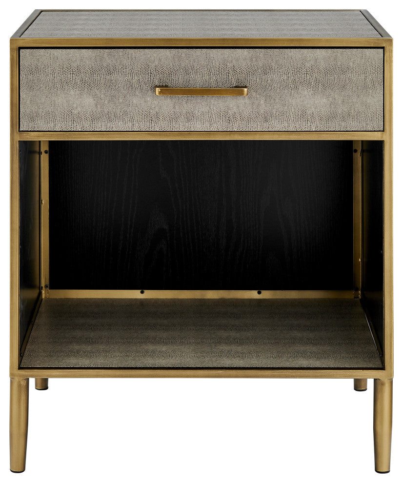 Arista Faux Shagreen Side/ End Table