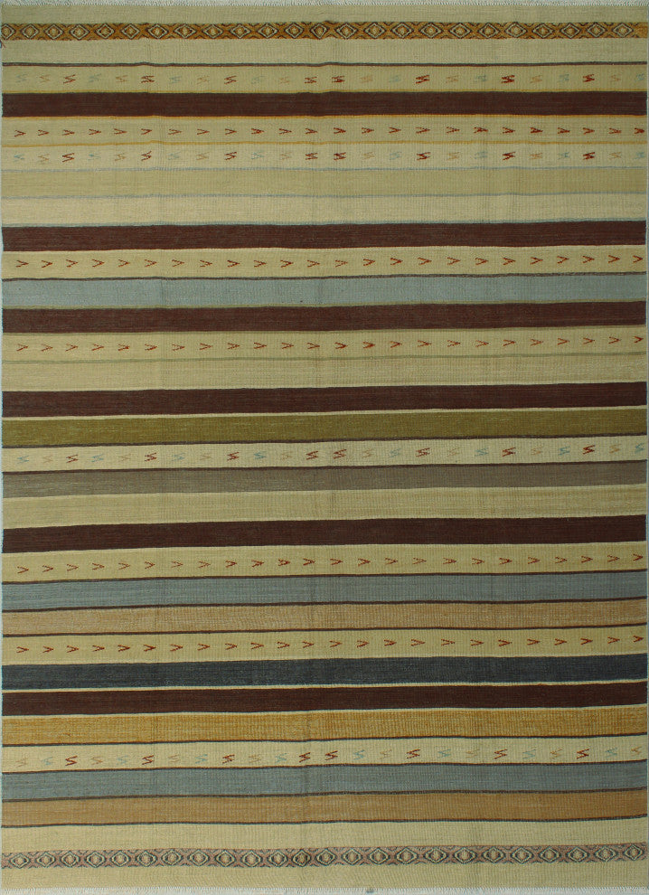 High-Low Kilim Belqis Beige Rug