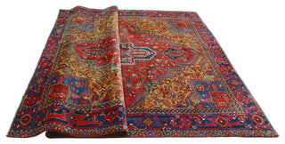 Fine Vintage Heriz Masamba Red/Navy Rug, 7'5 x 9'11