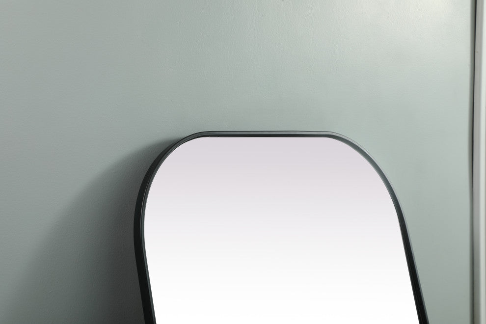 Metal Frame Arch Full Length Mirror 35X72 Inch, Black
