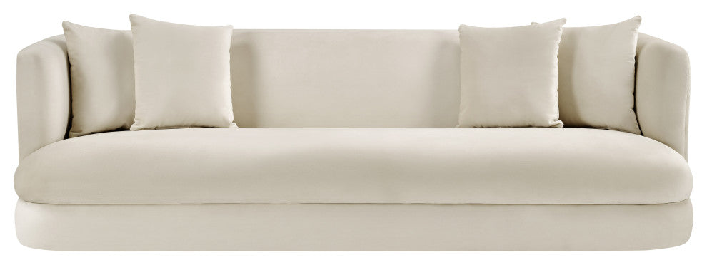 Alder Upholstered Chair, Cream, Velvet, Sofa