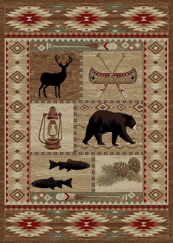 River Camp Rug, 5''3"x7''3"
