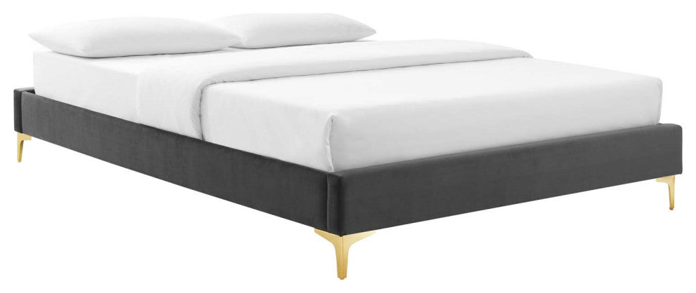 Elise Full Performance Velvet Platform Bed MOD-6880-CHA