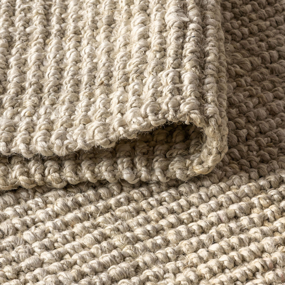Hiro Hand Woven Chunky Jute Ivory 2 ft. x 10 ft. Runner Rug