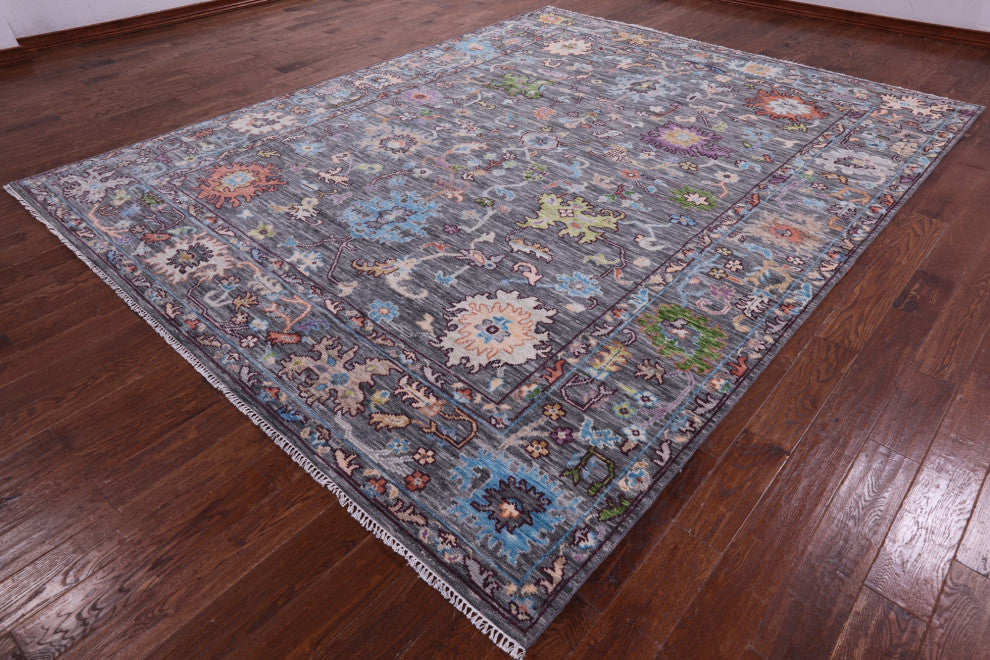 Handmade Turkish Oushak Wool Rug 9' 4" X 12' 0" - Q15689