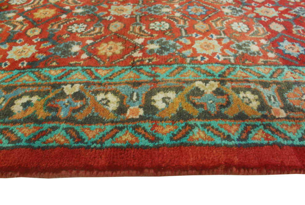 Fine Vintage Distressed Goli Rust/Blue Runner, 3'10x9'10