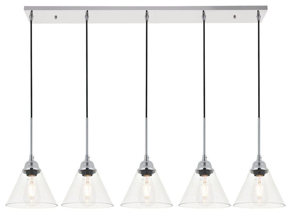 Chrome Finish 5-Light Pendant