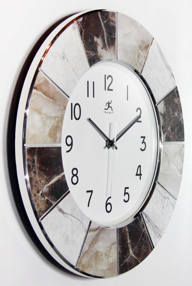 Modern Marble 16" Decorative Wall Clock