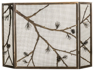62W X 40H Lone Pine Fireplace Screen