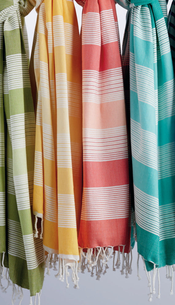 Green Stripe Fouta Towel
