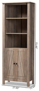 Derek Modern Transitional Natural Oak Finished Wood 2-Door Bookcase