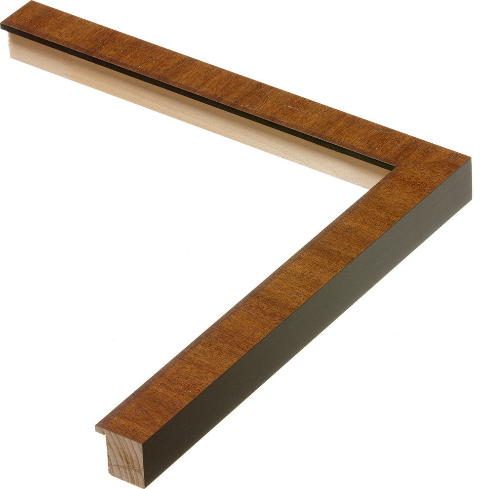 Bourbon, Brown Picture Frame, 1-1/4", Easle Back, Modern, 5 x 7