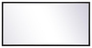 Elegant Decor Eternity 28" x 14" Modern Metal Frame Mirror in Black