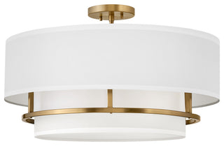 Hinkley Lighting 38894 Graham 4 Light 23"W Semi-Flush Drum - Lacquered Brass