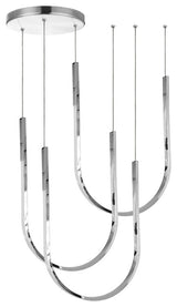 Pacari Horizontal Pendant, 54W, White Silicone Diffuser, Polished Chrome