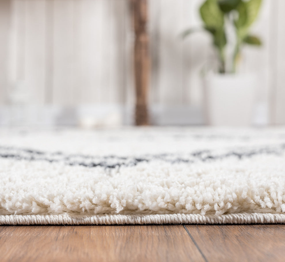 Abani Willow WIL150A Moroccan Cream Shag Rug