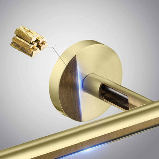 Circular Double Toilet Paper Holder, Brushed Gold