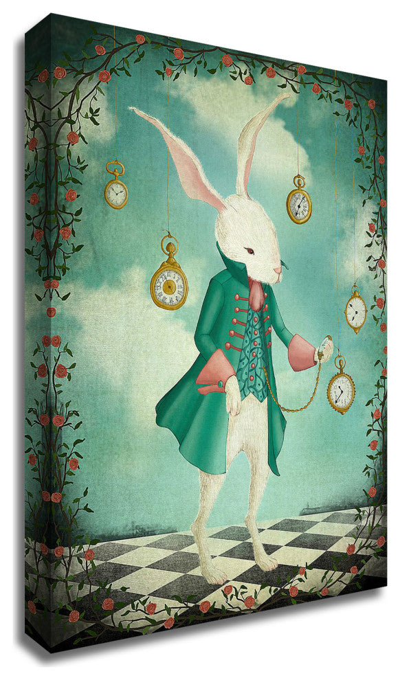 "The White Rabbit" by Maja Lindberg, Print on Canvas, 21"x30"