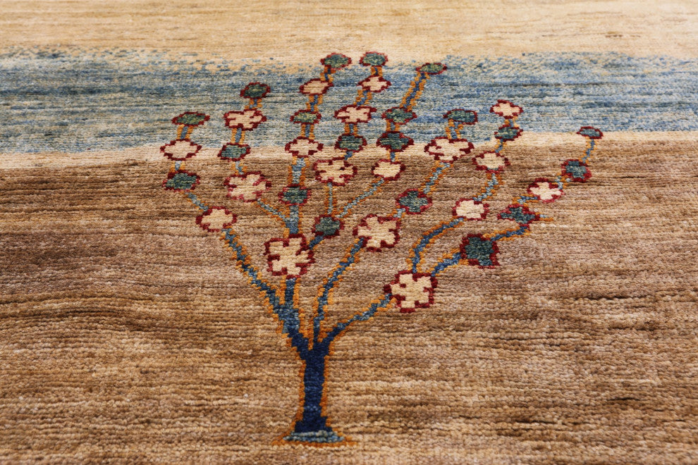 Tribal Persian Gabbeh Hand Knotted Wool Rug 6' 9" X 9' 9" Q5283