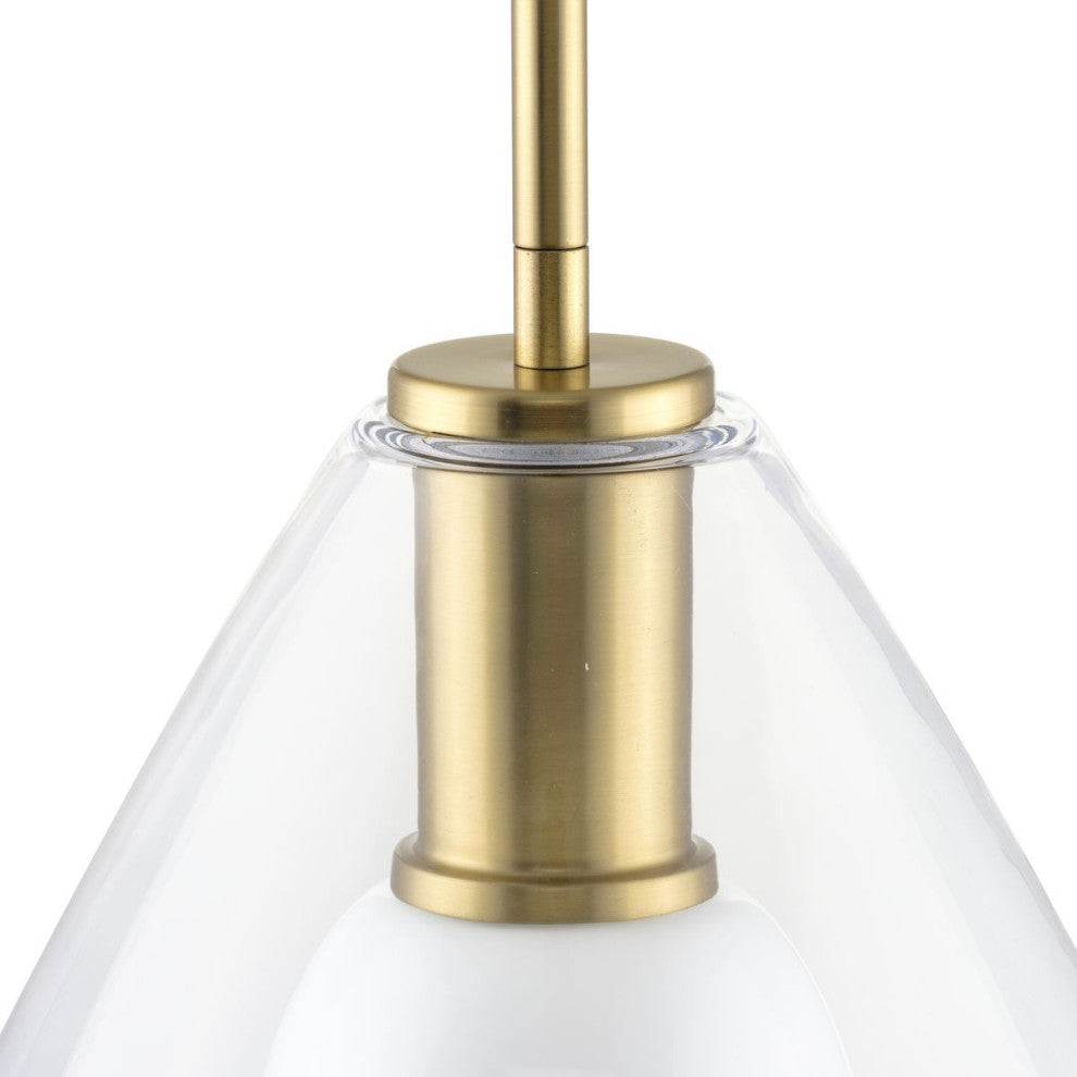 Carillon Collection One-Light Contemporary Pendant, Brushed Gold