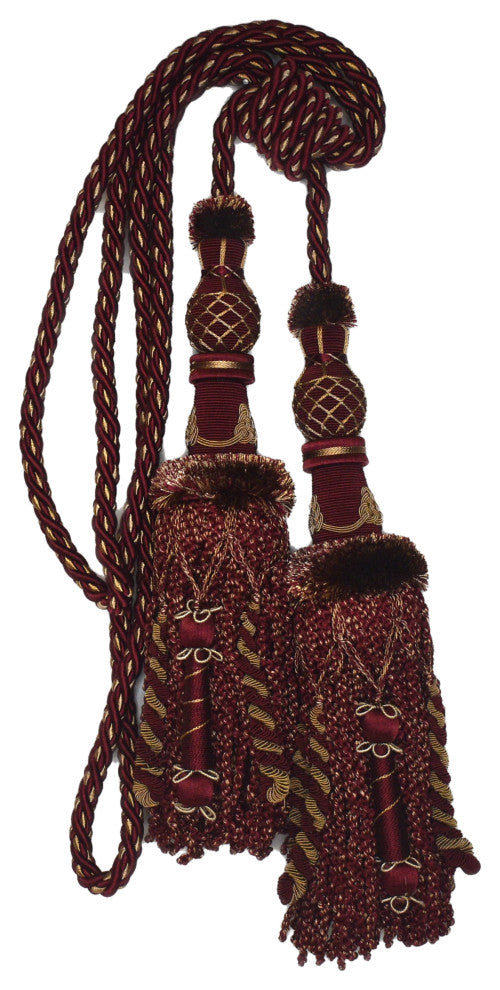 Drapery Tie Back Red And Gold