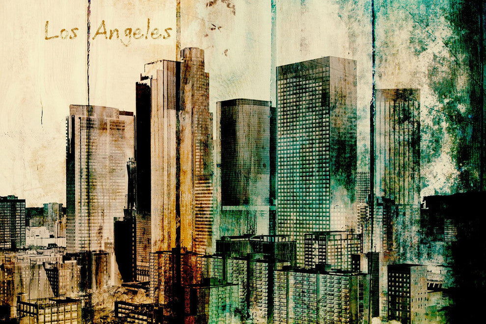 "La Downtown 2" Painting Print on Canvas by Irena Orlov