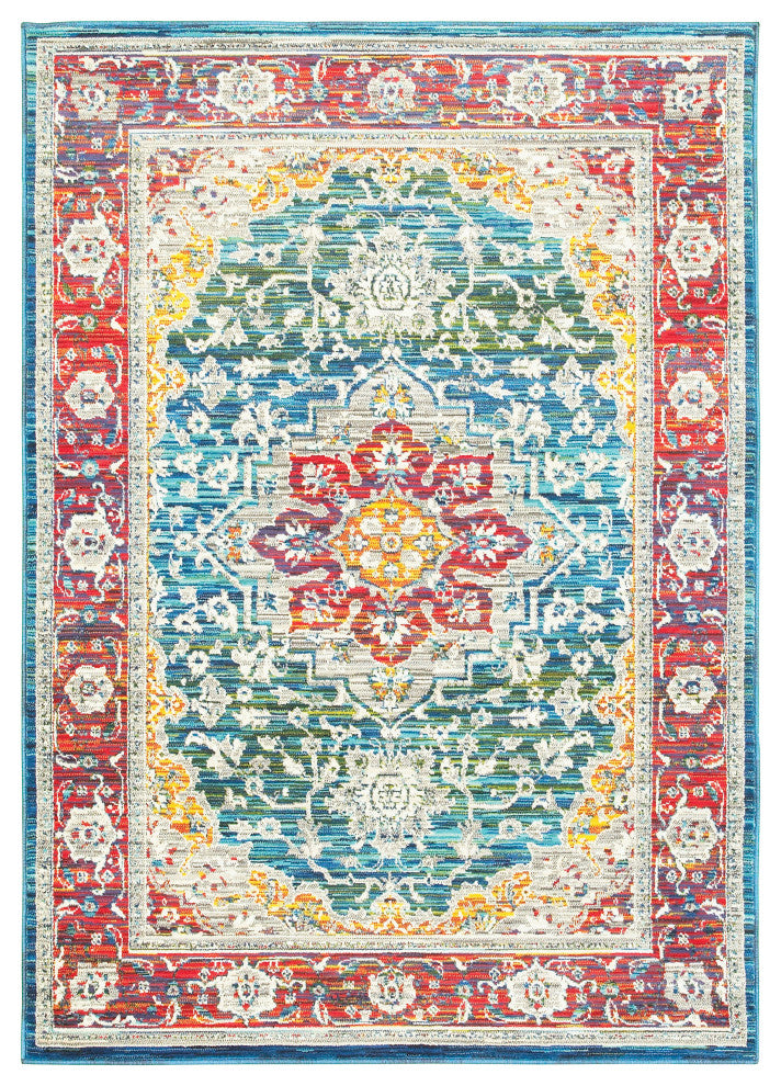 Oriental Weavers Joli Red/ Multi Oriental Indoor Area Rug 9'10"X12'10"