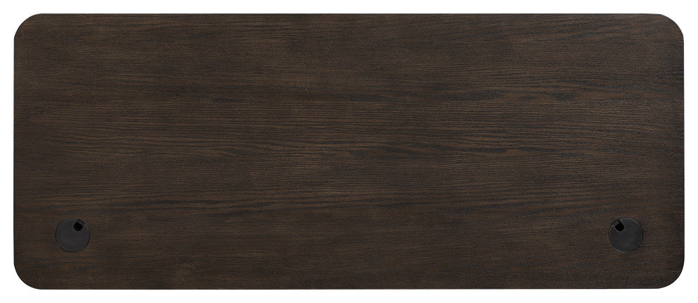 Contemporary Wood Credenza, Office Desk, Brown