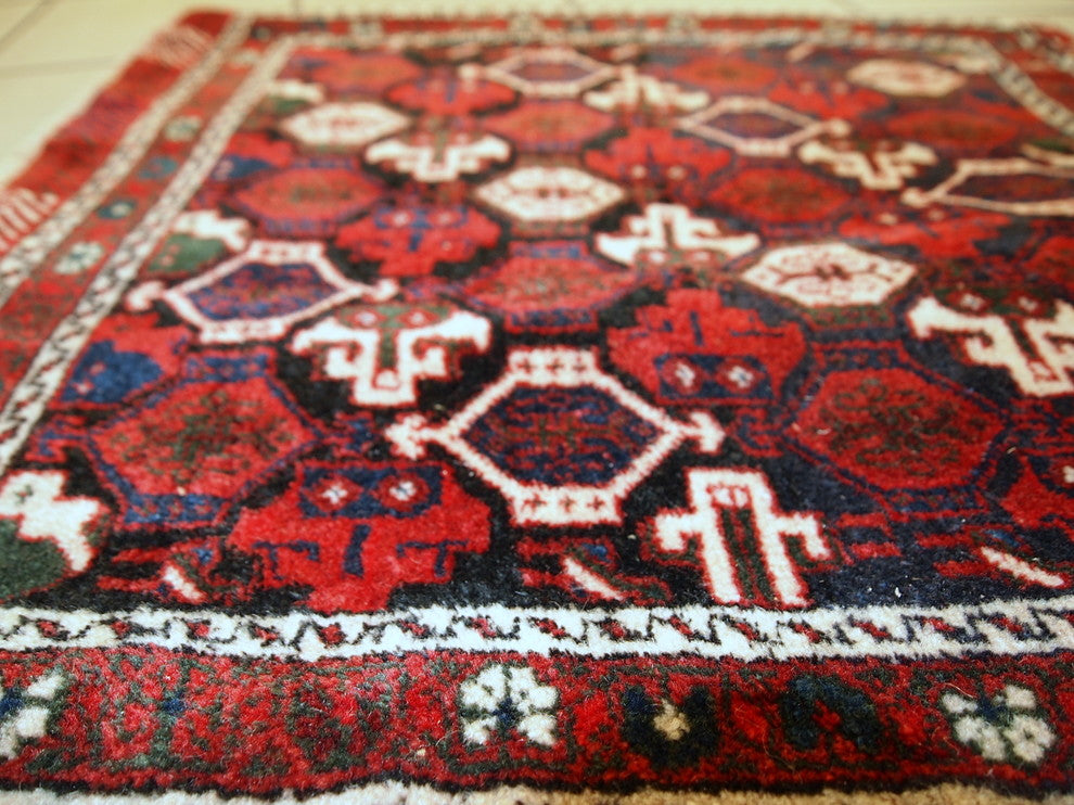 Consigned, Hand Made Vintage Persian Afshar Salt Bag 1,7'x1,8', 1980