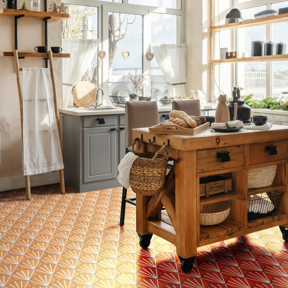 Horizon Dusk Hex Mostaza Porcelain Floor and Wall Tile
