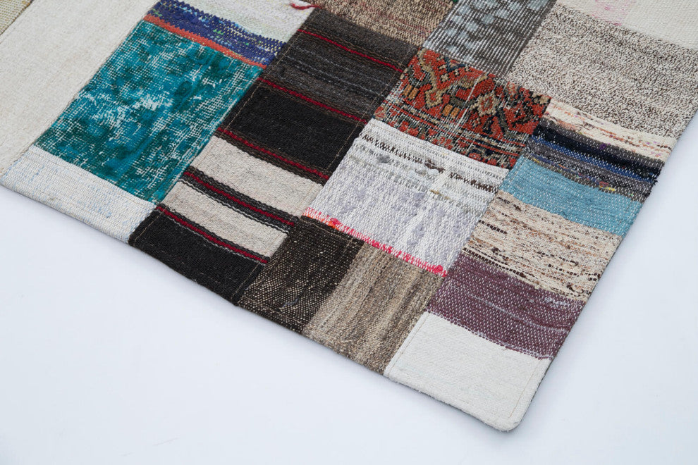 Rug N Carpet - Handmade Anatolian 7' 11'' x 10' 2'' Tribal Patchwork Kilim Rug