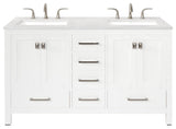 Eviva Aberdeen 60"Wx22"D Double Sink Bathroom Vanity, Quartz Countertop