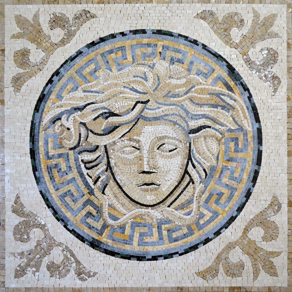 Versace Logo Mosaic Design, 47" X 47"