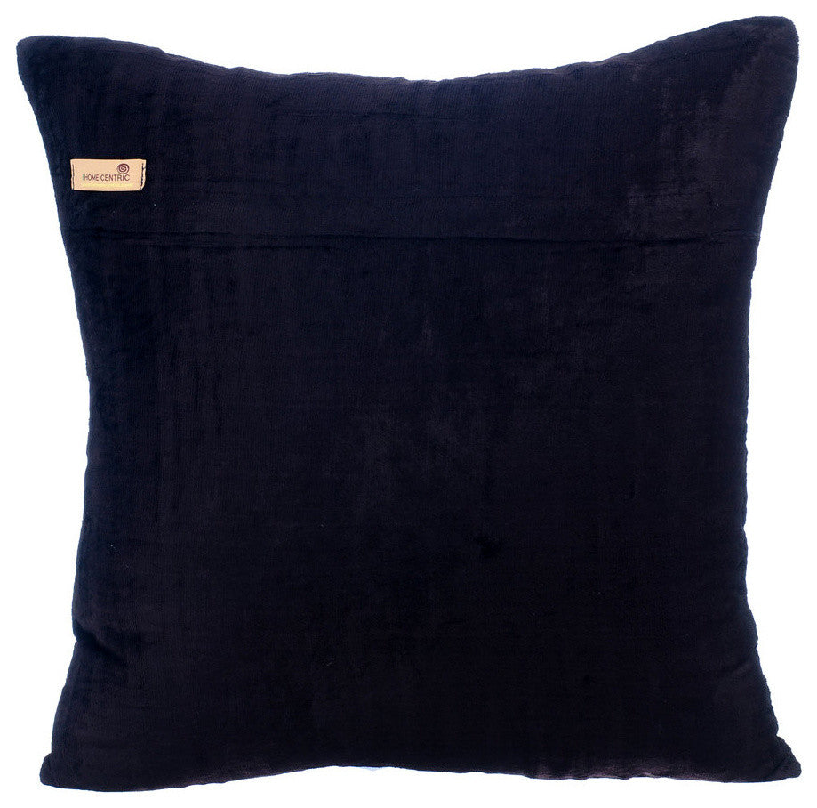 Velvet Black Pillow Covers Sofa Throws, 20"x20", Bring Back Black