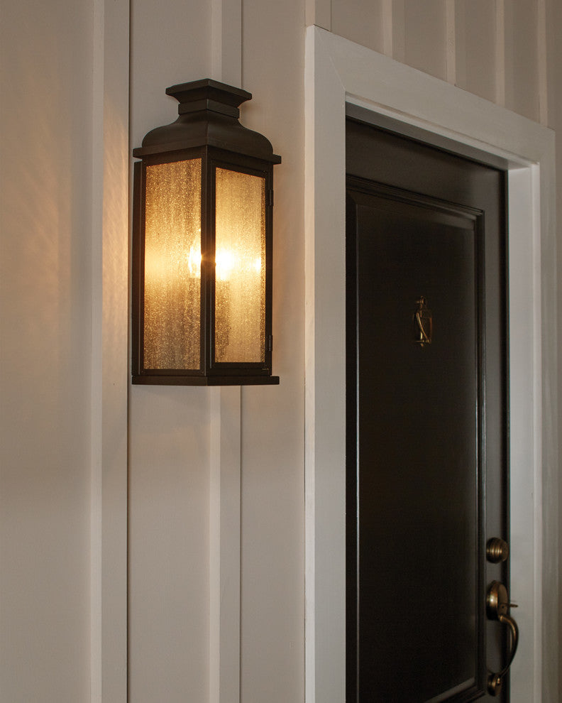 3-Light Outdoor Sconce, Dark Weathered Zinc
