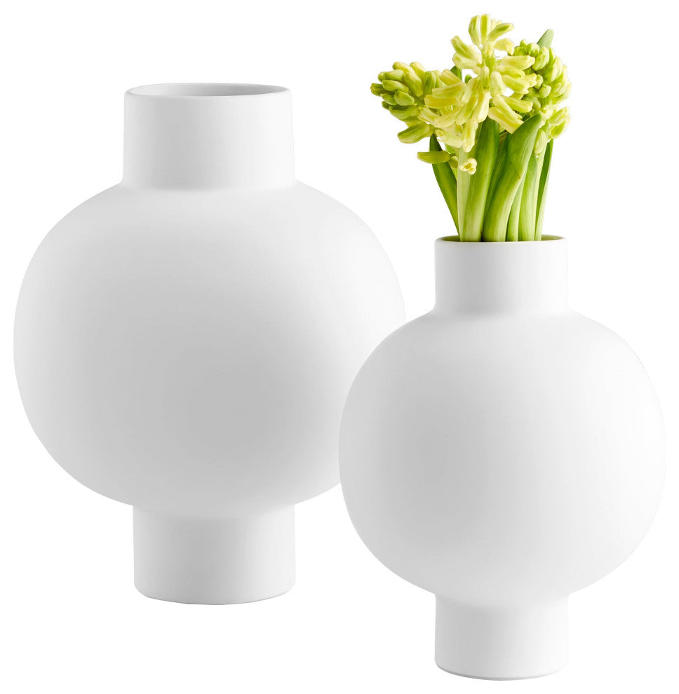 Libra Vase, White Medium