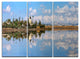 "Hala Sulttan Tekke in Cyprus Panorama" Metal Wall Art, 3 Panels, 36"x28"