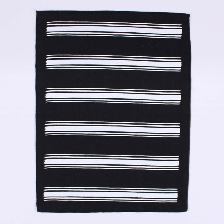 Heritage Stripe Linen Napkin, Black
