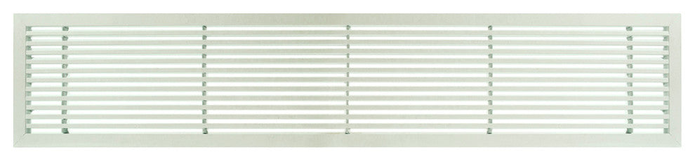 AG20 6"x30" Aluminum Fixed Bar Air Vent Grille, White Matte