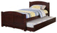 Benzara BM171670 Modern Fashionable Twin Bed With Trundle Cherry  Red
