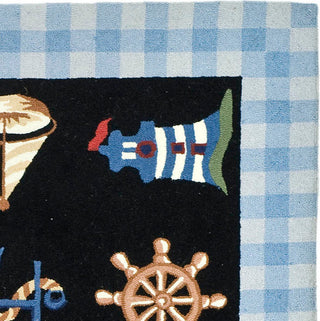 Safavieh Chelsea Hk239B Coastal Rug, Black, 5'3"x8'3"