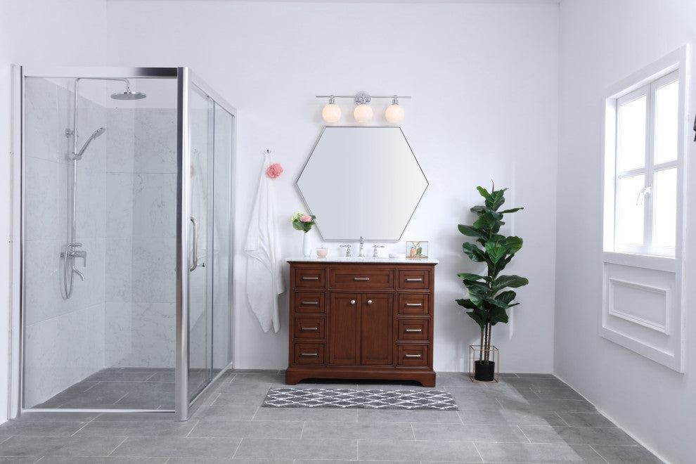 Elegant Lighting LD2319 Collier 3 Light 28"W Vanity Light - Chrome