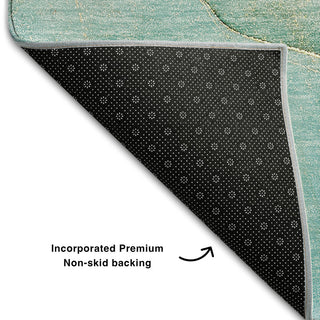Premium Machine Washable Mayfield AMF508 Green 2'6" x 3'10" Rug