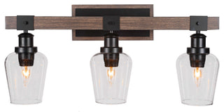 Tacoma 3-Light Bath Bar, Clear Bubble