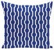 Nuts And Bolts, Decorative Geometric Print Pillow, Royal Blue, 20"x20"