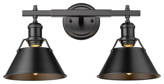 Orwell 2-Light Vanity Light in Matte Black