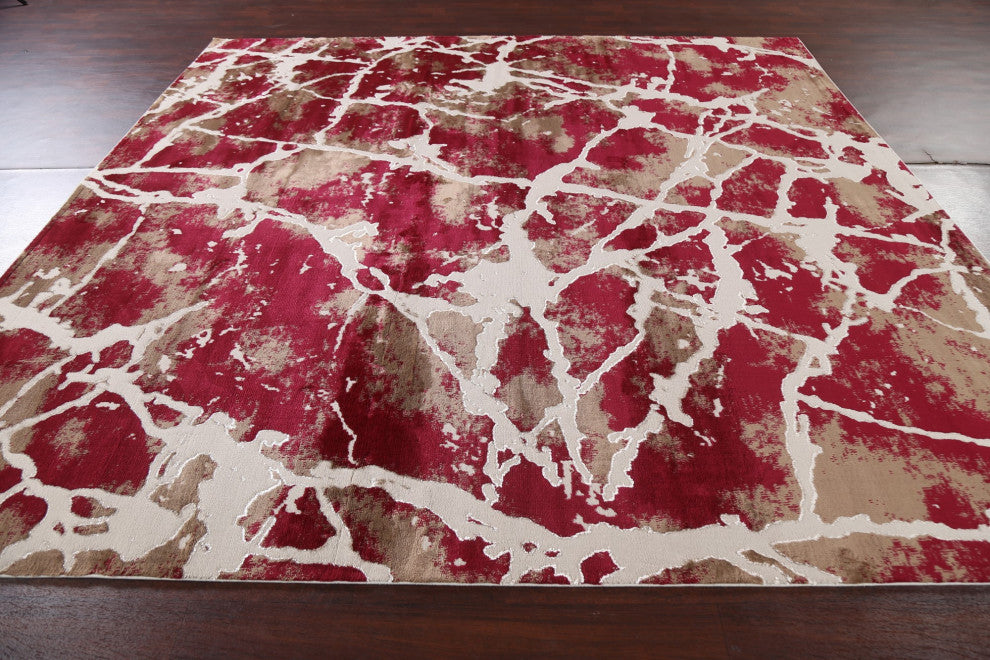 Abstract Turkish Transitional Oriental Area Rug Contemporary Carpet 10x10