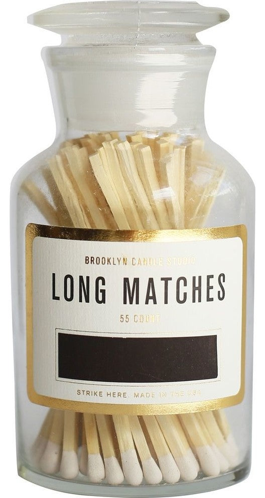 Brooklyn Candle Studio Apothecary Match Bottle, White