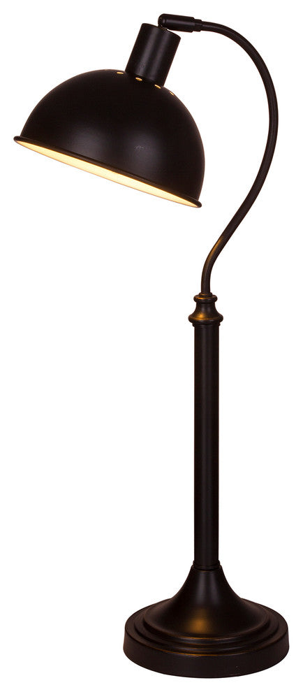 Fangio Lighting 25" Madison Bronze Metal Task Lamp With Matching Shade