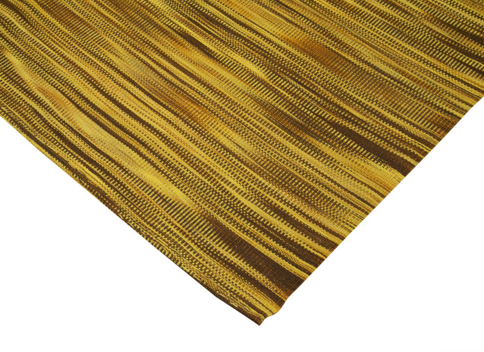 Rug N Carpet - Handmade Oriental 6' 11'' x 12' 1'' Modern Design Wool Kilim Rug